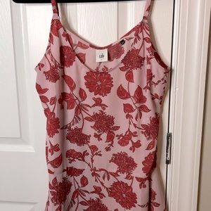 Cabi Adore Pink Red Floral Tank